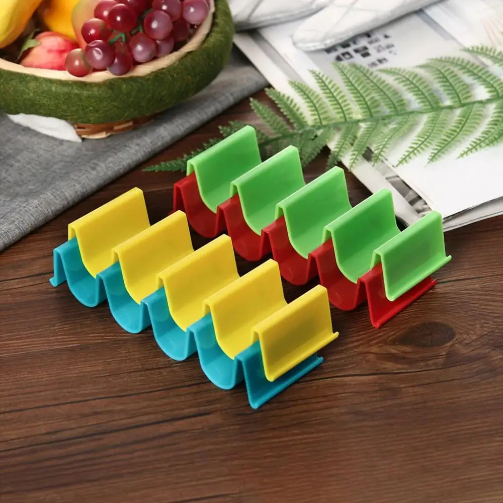 1~10PCS Wave Shape Taco Holders Mexican Food Tray Rack Pizza Hot Dog Tortilla Pancake Stand Holder Multifunction Kitchen
