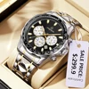 2025 New Luxury Sports Watch Men Quartz Waterproof Luminous Date Chronograph Men's Watches Stainless Steel Man Watch Male Clock 1