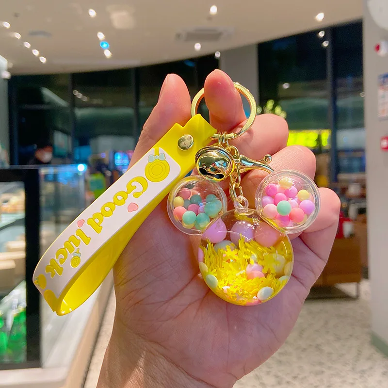 Micky Quicksand key chain Mickey Mouse character pendant Lanyard key chain Kawaii key chain children&s backpack deco