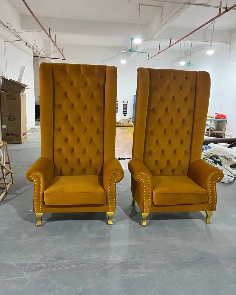 Luxury Wedding, High Back King's Throne, Groom and Bride Wedding Event, High Back Sofa Chair
