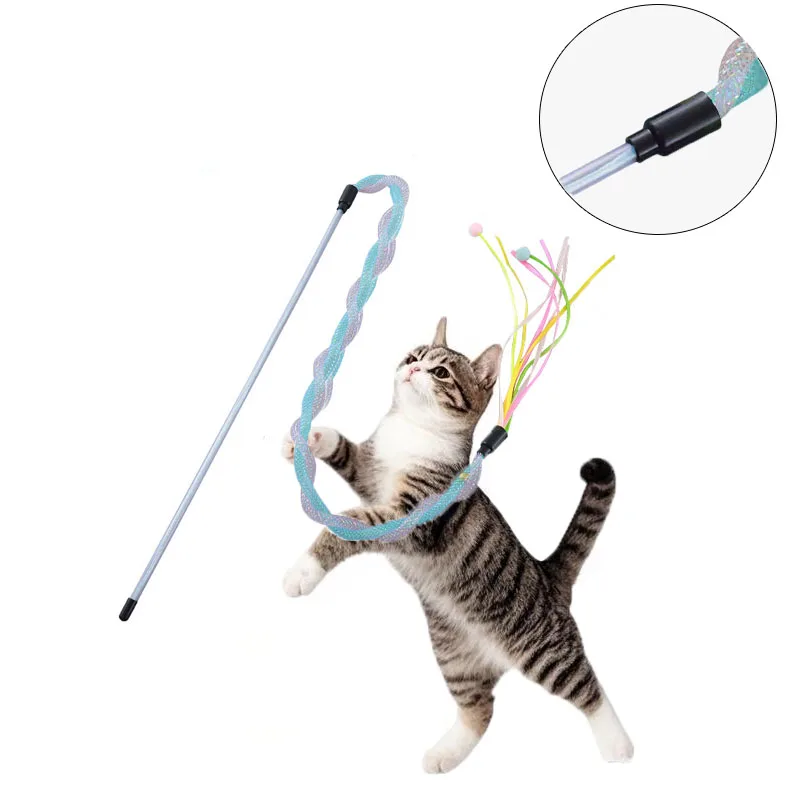 Interactive Cat Teaser Stick With Bell For Playful Kittens_voghion.com