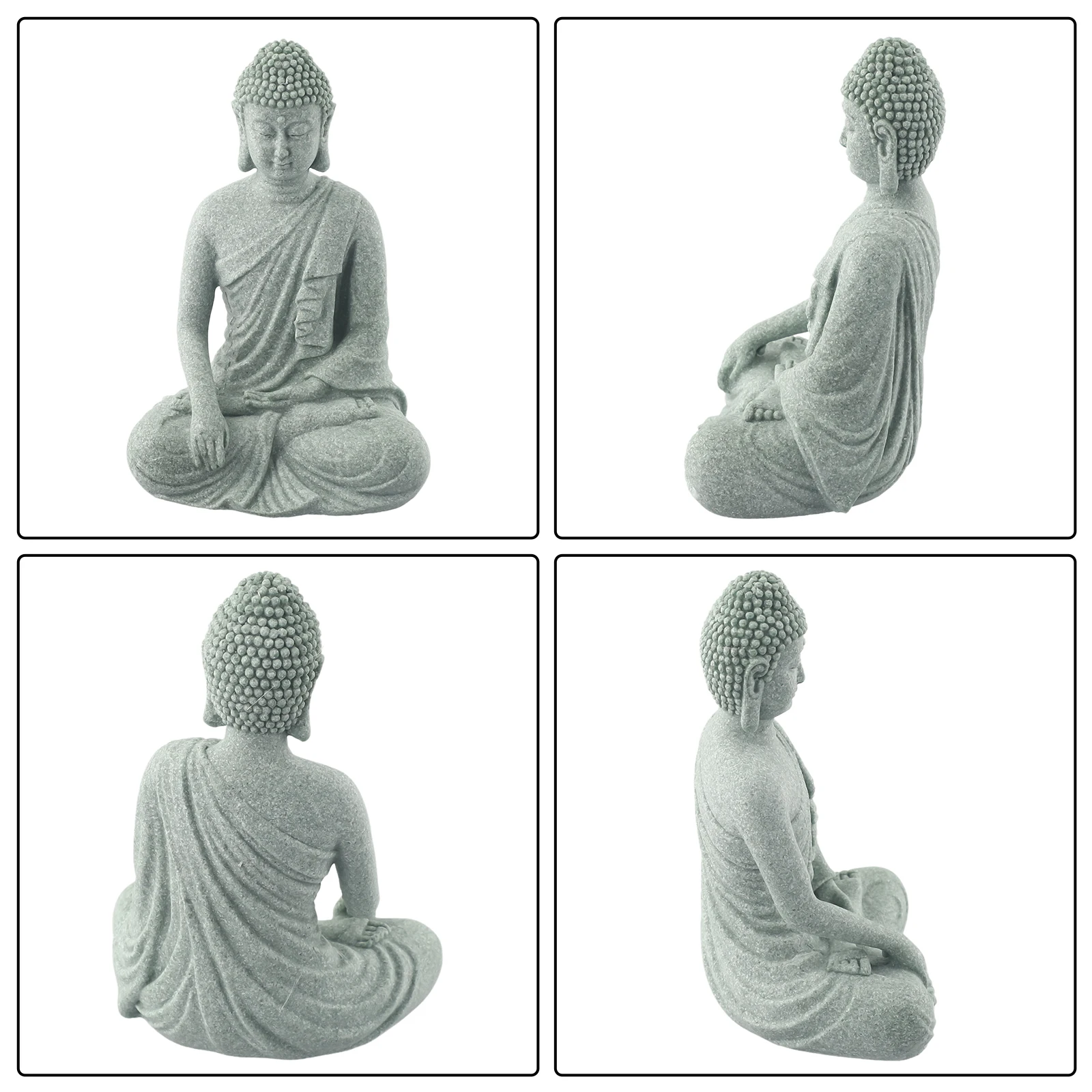 Gartendekoration Sitzender Buddha Harzstein Zen-Effekt Outdoor Indoor Statue Buddhistischer Garten Aquarium Dekoration Sitzender Buddha – Detail 12
