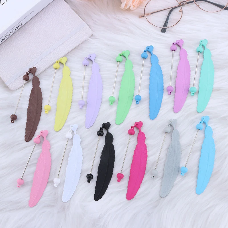 30Pcs Colorful DIY Beaded Feather Bookmark, Page Clip, Star & Butterfly Design, Student Incentive Gift