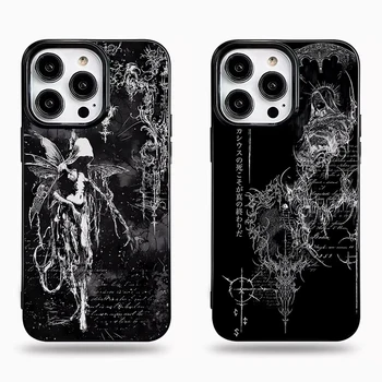 Luxury Retro Gothic Girl Angel Black Phone Case For iPhone 17 Air 16 Pro Max 15 14 Plus 13 12 11 Shockproof Silicone Back Cover 1