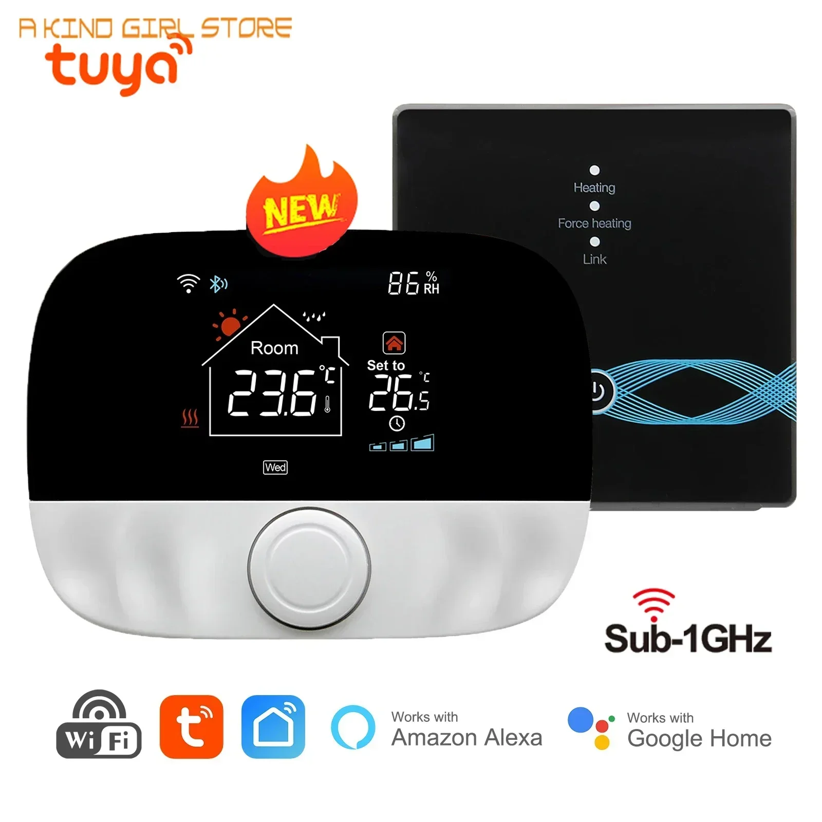 

Беспроводной термостат RF433, умный программируемый контроллер температуры для теплого пола, воды, газового бойлера, комнат, Wi-Fi