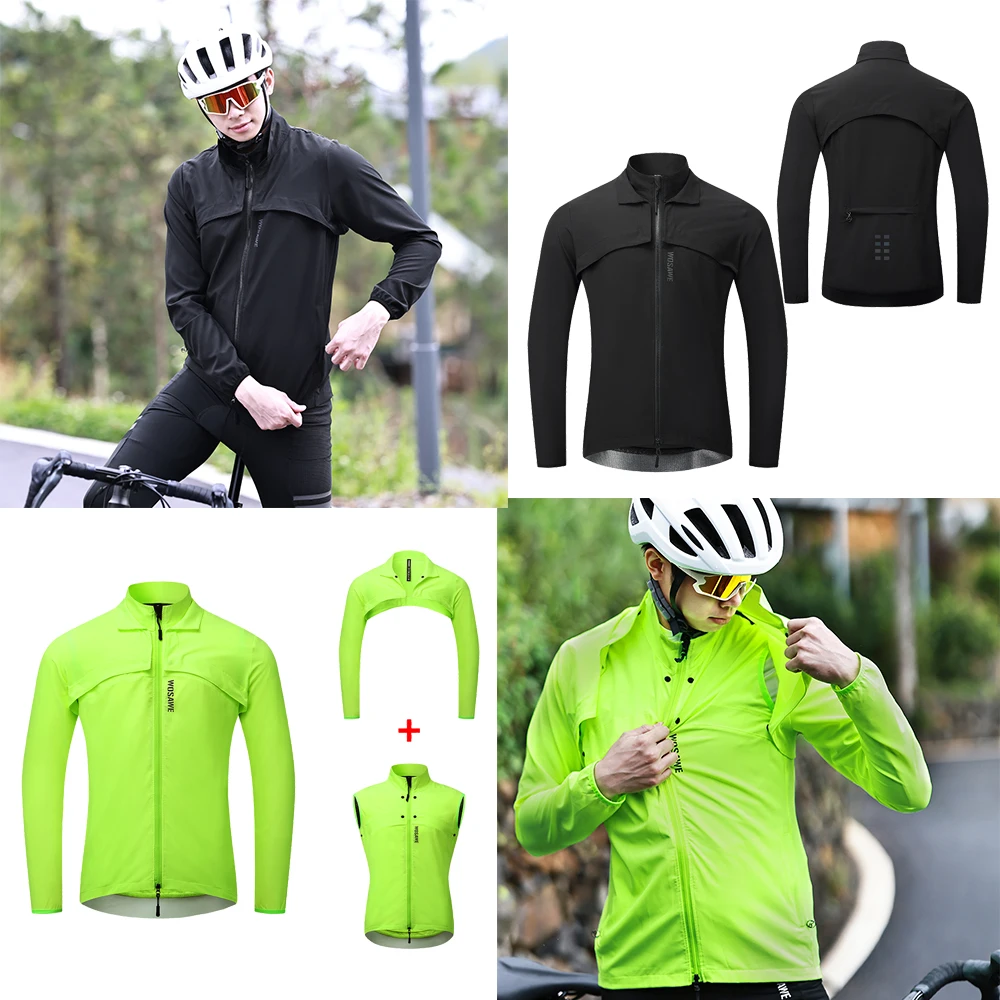 MTB Bicycle Jacket Water-repellent Cycling Windbreaker Adjustable Sleeveless Vest Breathable Wind Coat