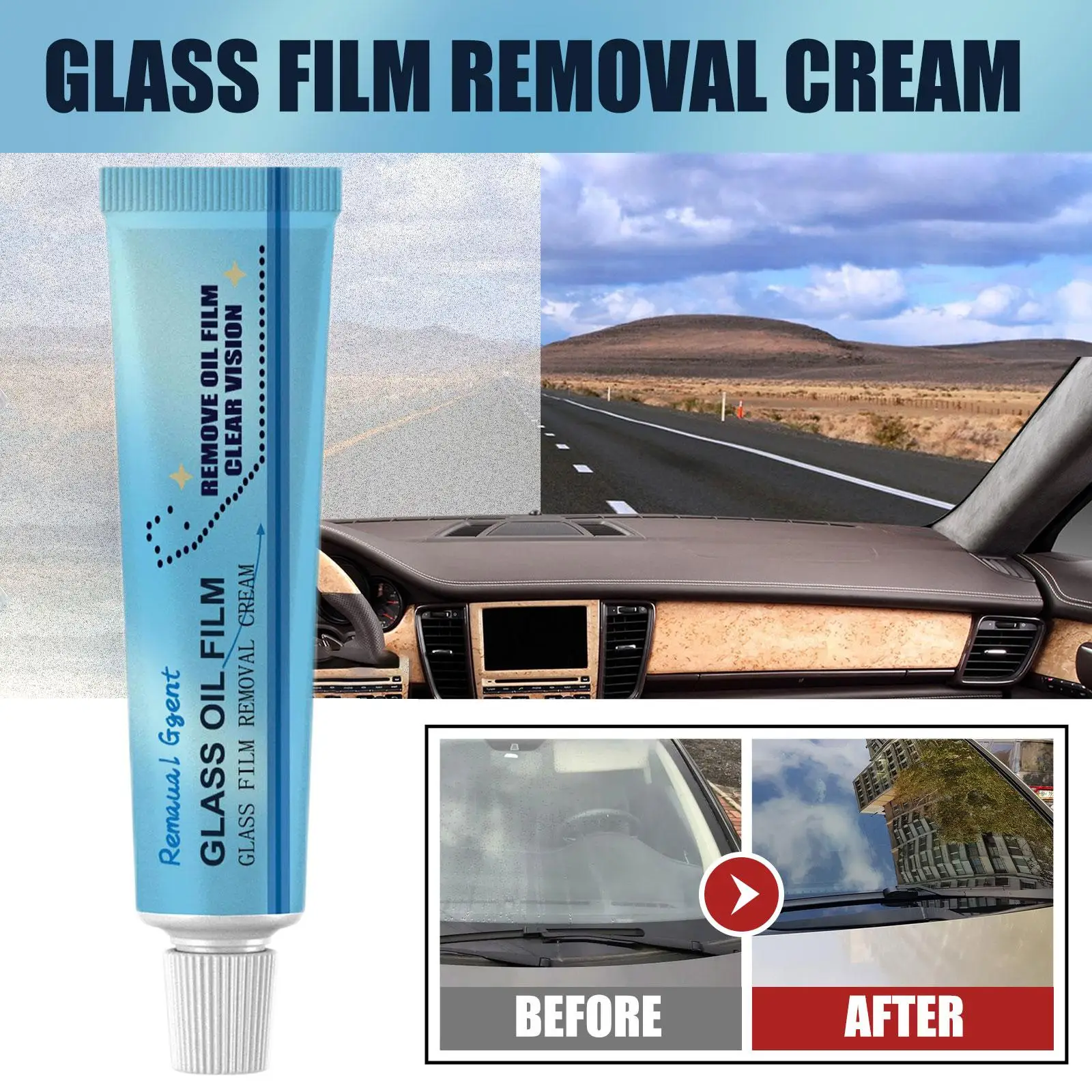 Car Glass Polishing Cleaner For Car Windshield Bathroom Glass Window Glass Oil Film Clean Polish Car Cleaning Maintenance E3z9 50g car glass oil film cleaner car window and windshield cleaning car window front windshield agent tools for oil stains