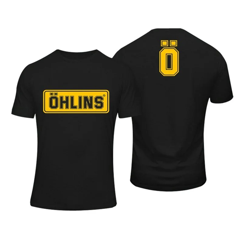 Short Sleeve T Shirt Men Ohlins Shock Suspension Car Motorcycle Sport Racing T Shirt Summer Casual Oversized Short sleeve T-shirts