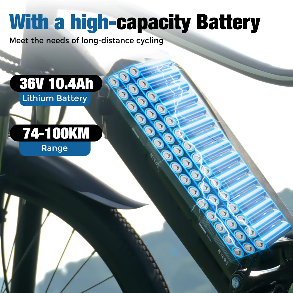 26 Inch EB3 Electric Bike 500W Motor 36V Battery 100km
