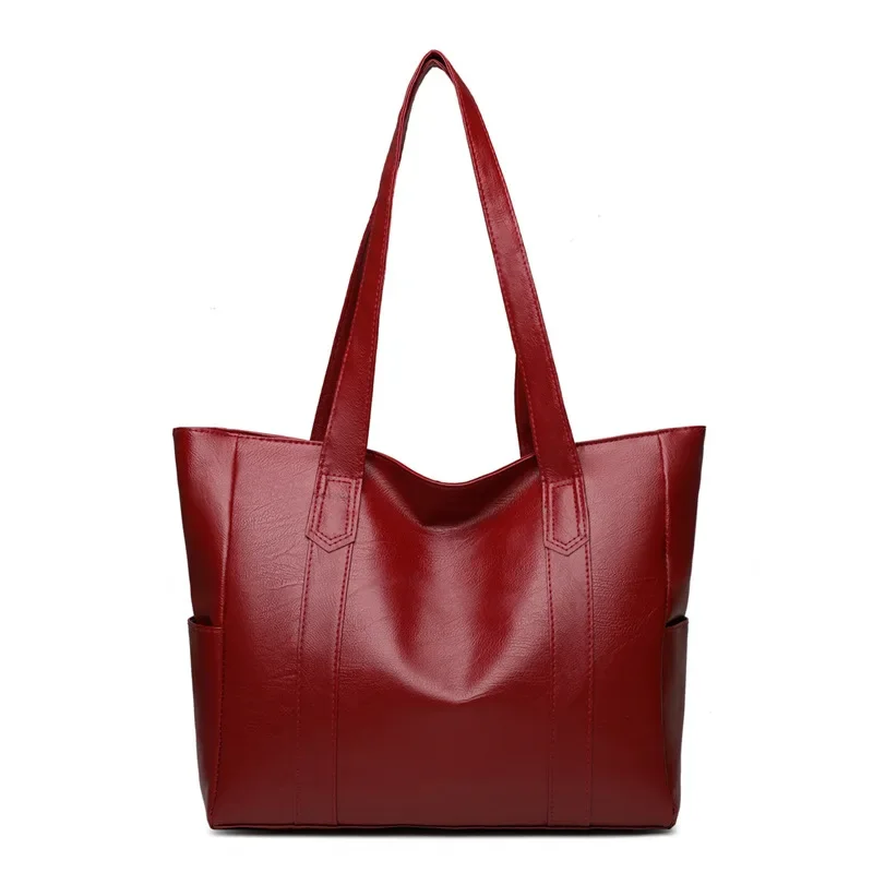 thumbnail image 1 of Bolso grande 2024 nuevo bolso de mano de gran capacidad, sencillo y versátil, bolso de hombro de cuero suave grueso, 1 of 5