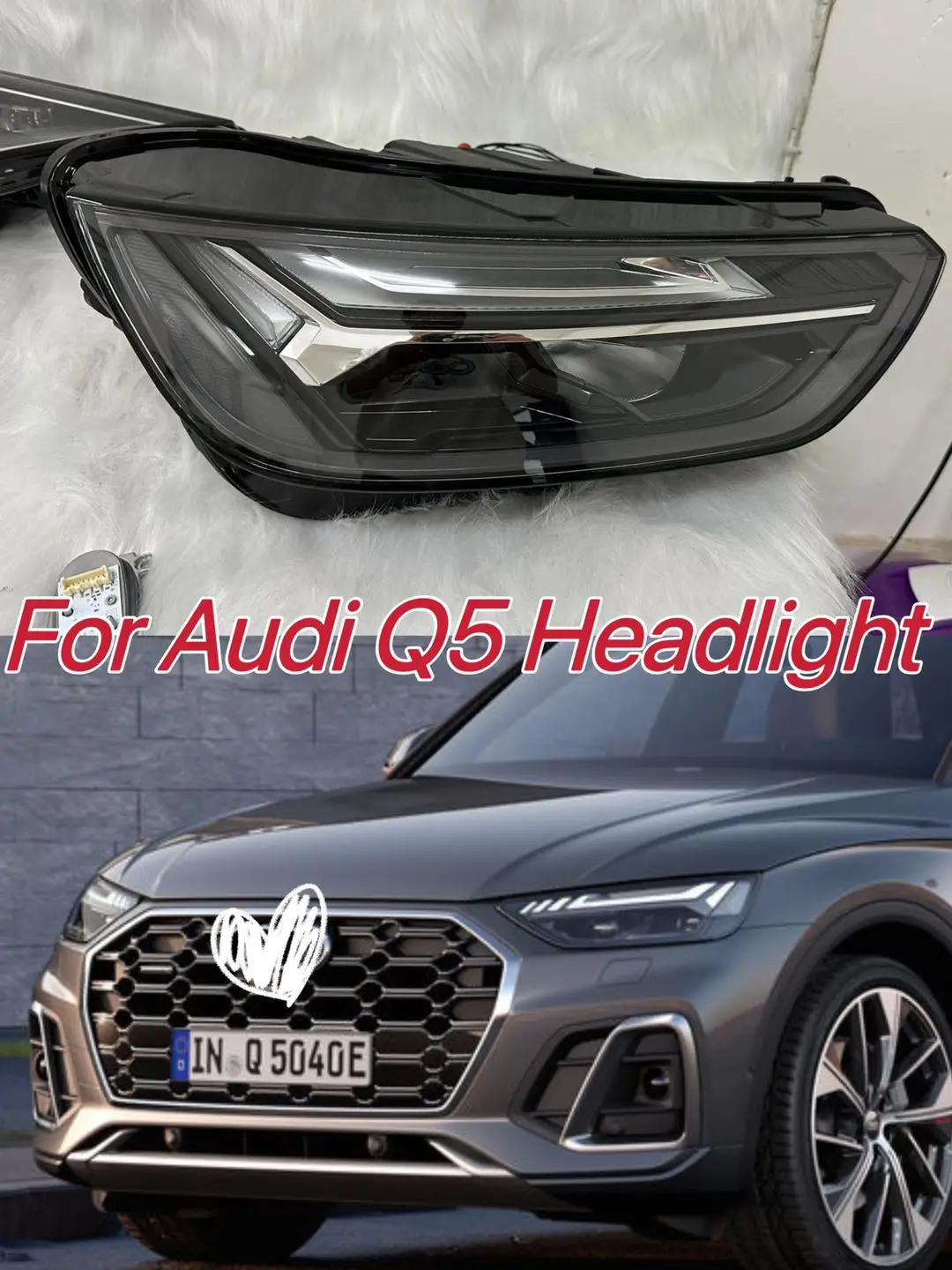 For Audi Q5 80a LCI Headlight Assembly 2020-2022 years