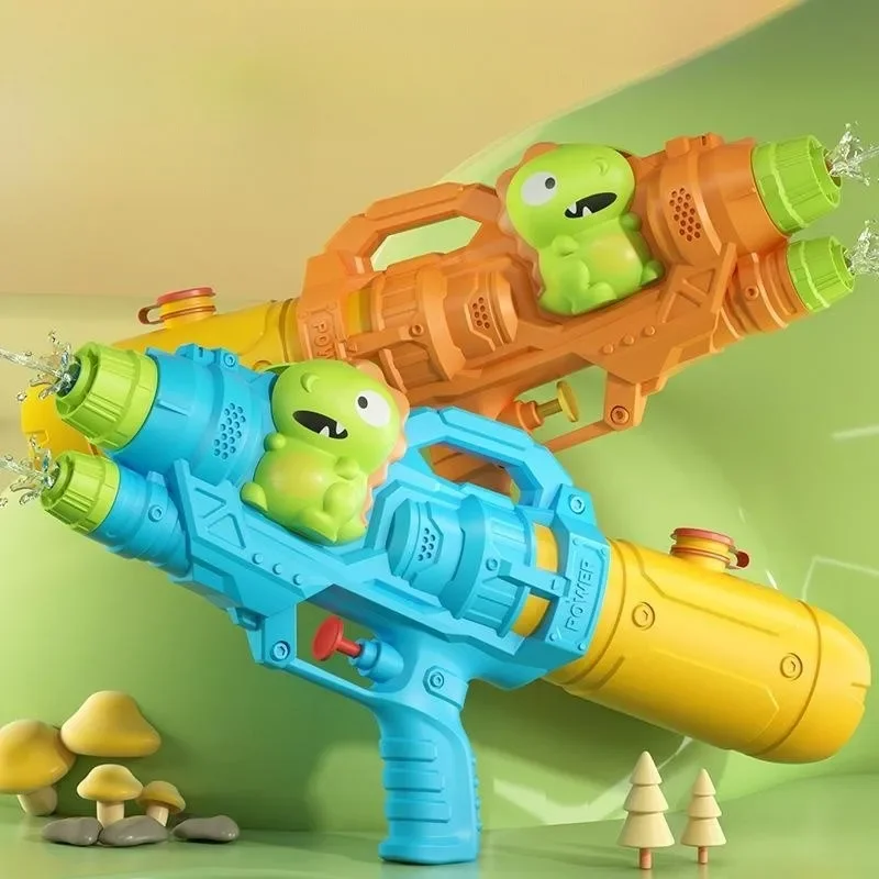 Kids Large duck dinosaur shark Portable Summer Absorbing High Pressure Water Gun Beach Outdoor Water Rifle Fight Adult Toys 2