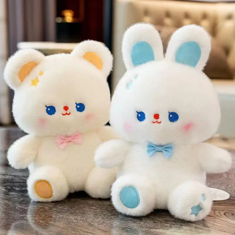 Katie BUNNY DOLL tee WHITE Mサイズ 25CM Little Bear Bunny Doll White Children's Plush Toy Bow