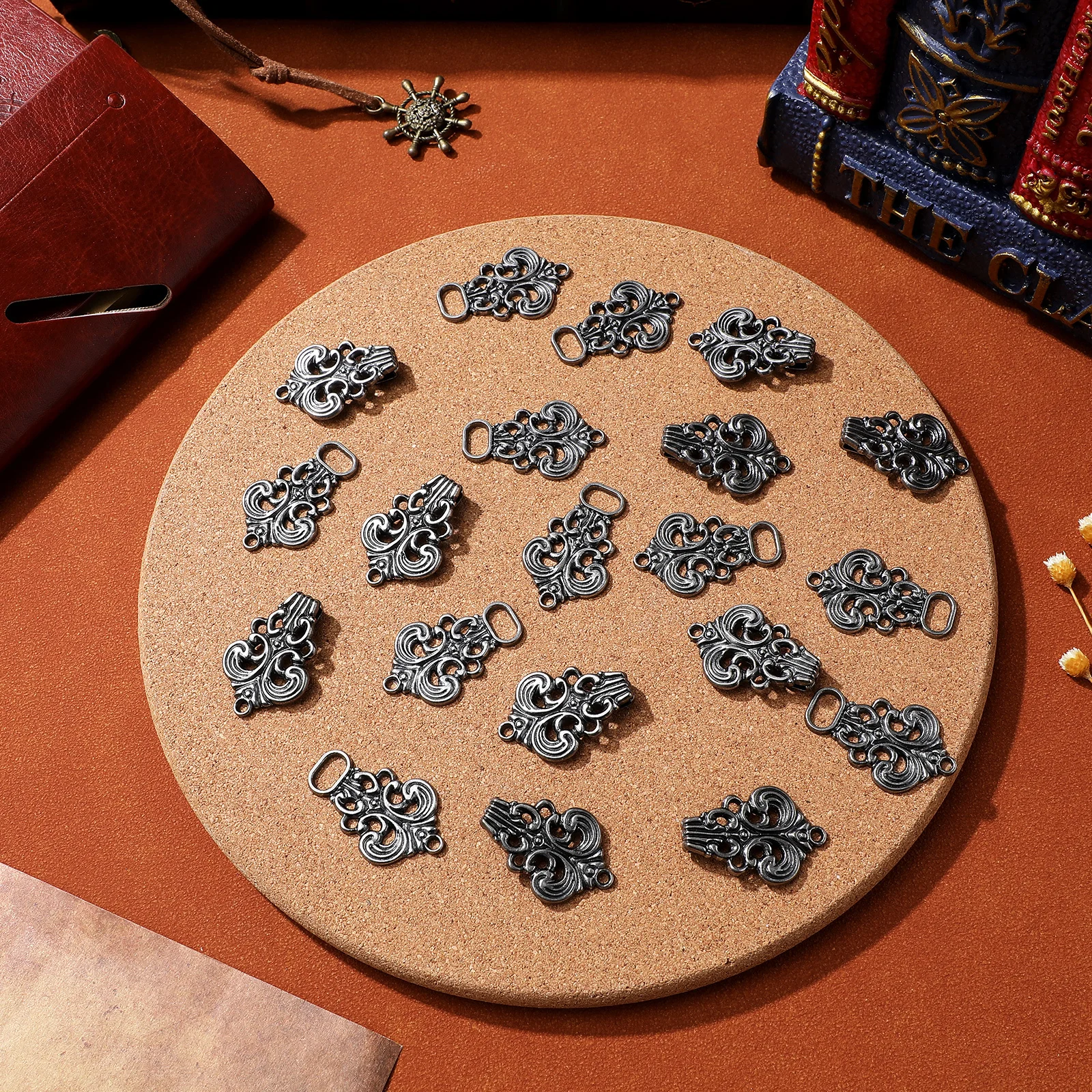 행운의 구름 무늬 버클 레트로 합금 의류 장식 버클 치파오 드레스 가디건 숄 빈티지 바느질 버클