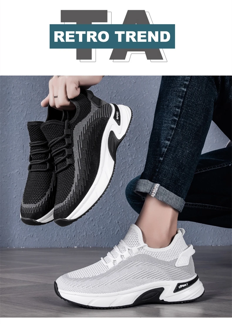 Männer Sommer 6 cm Höhe Erhöhen Atmungsaktive Mesh Casual Turnschuhe Leichte Bequeme Aufzug Schuhe Outdoor Lift Sport Schuhe – Detail 4