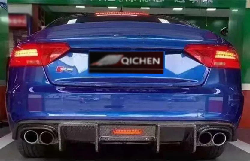 For Audi A5 S5 Coupe 2009-2011 Sports Carbon Fiber Back lip Car Bumper Diffuser Rear Splitters Car Accessories body kit
