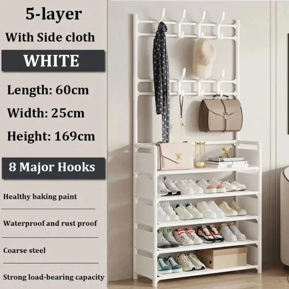 Clothes Hat Hangers Shoe Rack Multi-layer Simple Floor Shoes and Hat Racks Load-bearing Living Room Organizer Shelf
