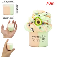 70ml Butter Fluffy Slime Kit Tortoise Panda Dinosaur Decorate Slime Non Sticky Super Soft Sludge Polymer Clay Toys Birthday Gift 2