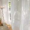 1pcs  French Princess Style Plush Gauze Balcony Bedroom Living Room White Tulle 1