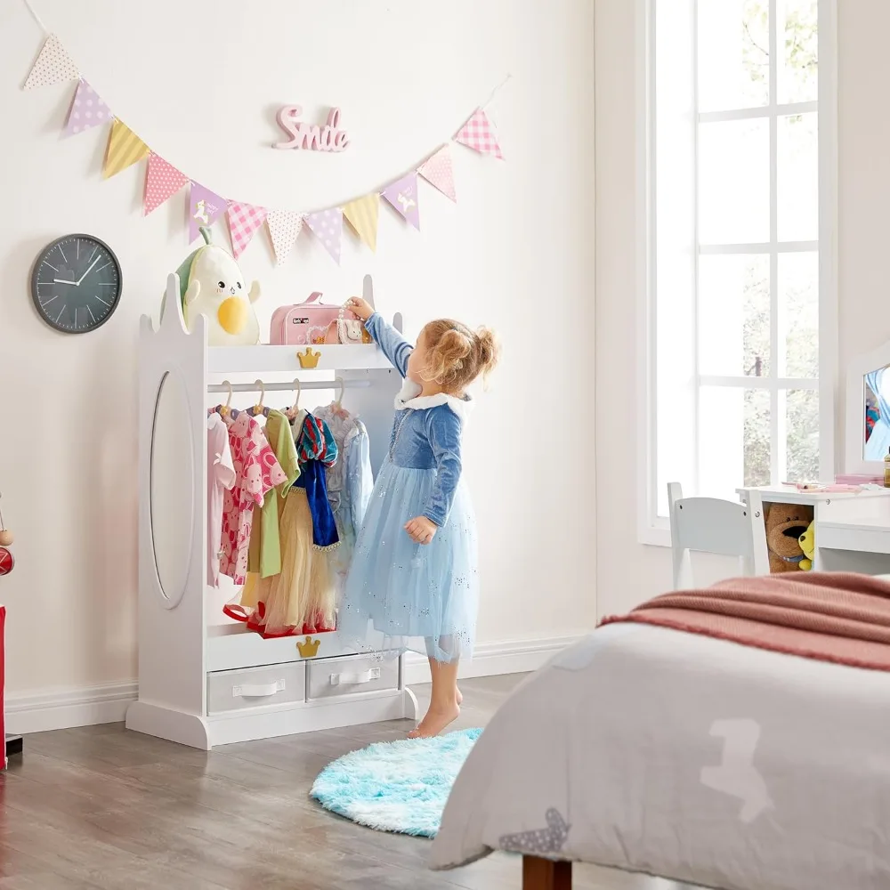 Kids Dress-Up Closet with Mirror 