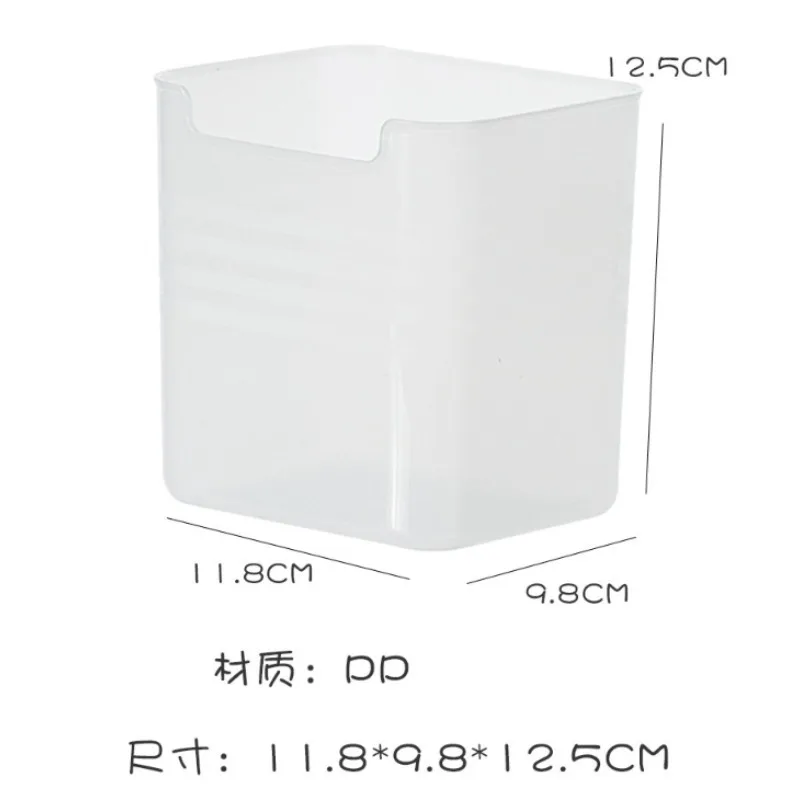 Pen Holder Desk Organizer Large Capacity Plastic Pen Holder Desktop Storage Desk Organizer Pencil Display Cup Simple Stationery Box Office Accessories