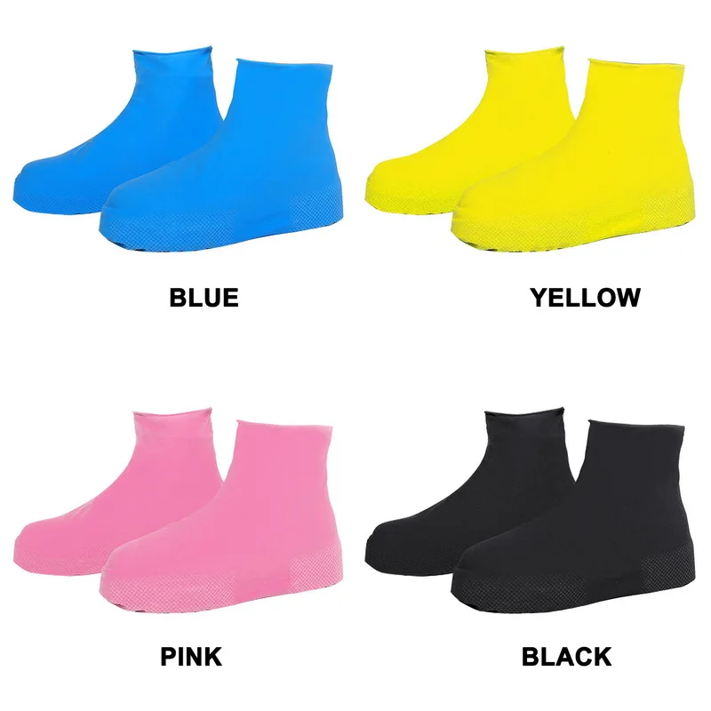 Waterproof Shoe Covers Silicone Anti-Slip Rain Boots Unisex Sneakers Protector silicone shoe covers rain shoe covers rain shoe protector shoe covers For Outdoor Rainy Day Reusable Rain Shoe Cover