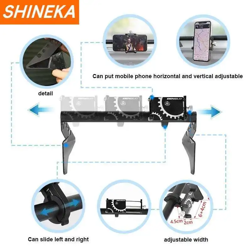 SHINEKA GPS 스탠드 스즈키 지미 JB74 2019+ 자동차 휴대 전화 홀더 지원 브래킷 로드 액세서리 스즈키 지미 2019-2022