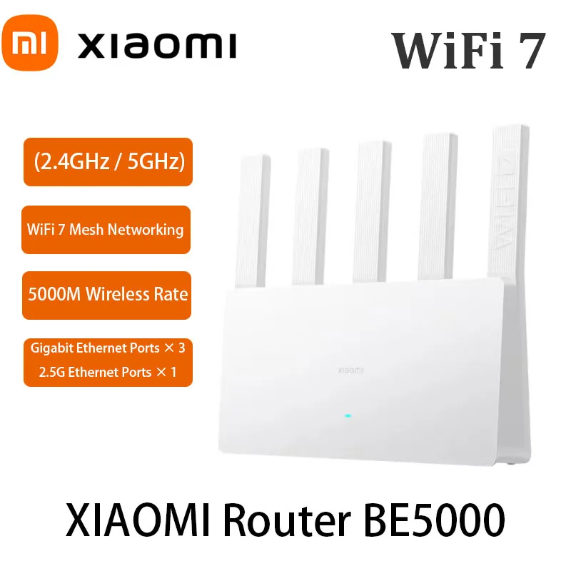 J*0様 Xiaomi WiFi7ルーター BE5000 中古・美品 WiFi7 Router BE5000 WiFi 7 5011Mbps 2.5GHz Network Port 512MB
