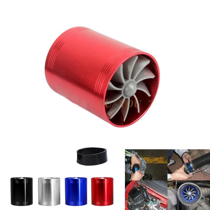 

Car Turbine Supercharger F1-Z Turbo Charger Single Double Air Filter Intake Fan Fuel Gas Saver Kit Auto Replacement Part