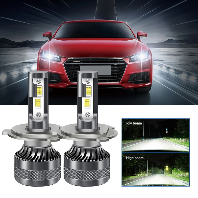

2pcs H4 LED Headlight Bulb H8 H9 H11 H1 H7 9005 HB3 9006 HB4 9012 Headlamp Automotive Fog Lamps 120W 12000LM 6500K White Light