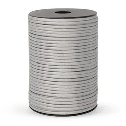 Durable Outdoor 9-Core Paracord Rope - 4mm Survival Utility Cord - 50M (Silver grey)