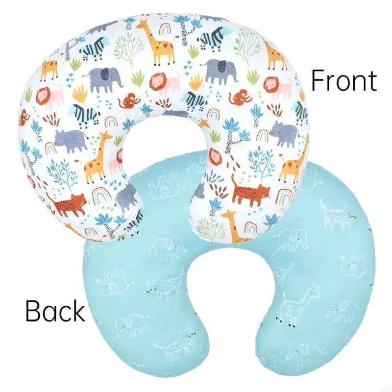 Removable Nursing Pillow Cover Ushape Print Nursing Pillow Case Breastfeeding Sleeve Newborns Bedding Accessory 425F