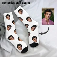 Chaussettes personnalisées en forme de visage Chaussettes personnalisées unisexes Chaussettes photo personnalisées Chaussettes photo Chaussettes personnalisées comme cadeaux 1