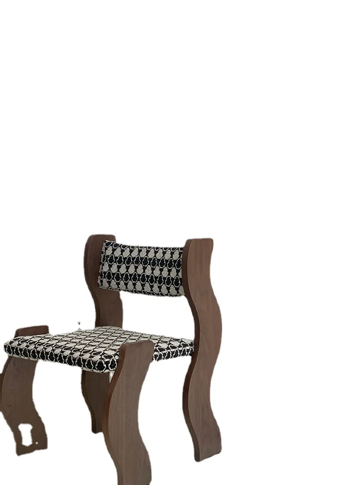 

Pqf Wave Chair Dining Chair Dining-Table Chair Armchair Household Solid Wood