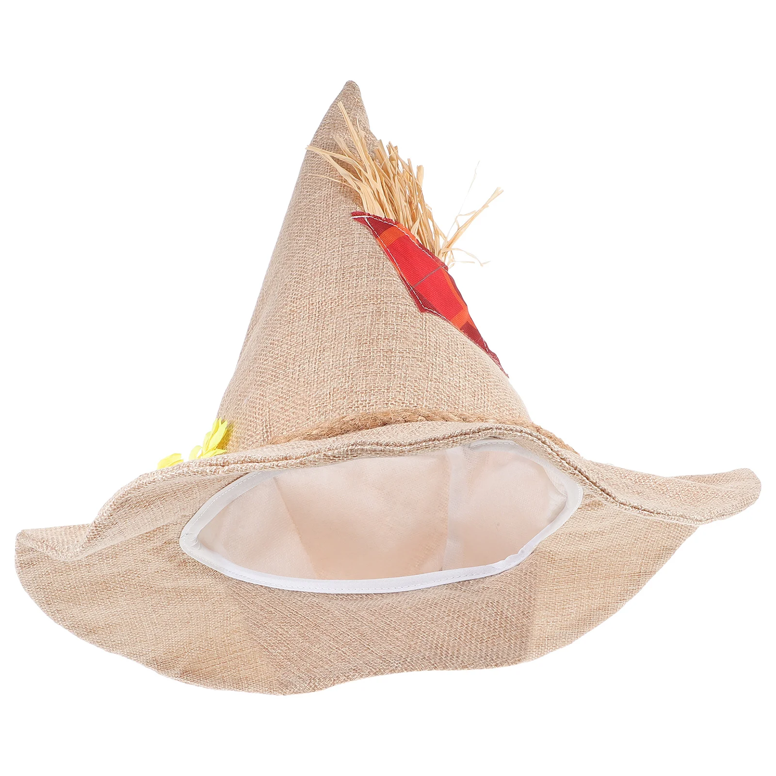 Halloween Witch Hat Burlap Sunflower Hat Witch Ornament Cosplay Prop