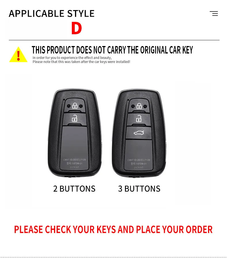 Copertura della cassa chiave dell'automobile di TPU per Toyota CHR Corolla Camry RAV4 Highlander Avalon Prius GT86 2 3 4 pulsanti protezione chiave automatica intelligente - Sb5e1f2d54ff8400f9d3b5d04c2d2ed761