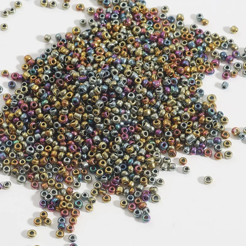 

about 20g/bag Metal Color Seed Beads 2/3/4mm Acrylic Mini Loose Beads DIY Handmade Jewelry Accessories