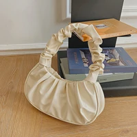 Fashion Pleated Handlebags for Women PU Cloud Bags Leisure Armpit Bag Shopping Shoulder Bags Dumpling Handbag Female Hand Bags - Image 6