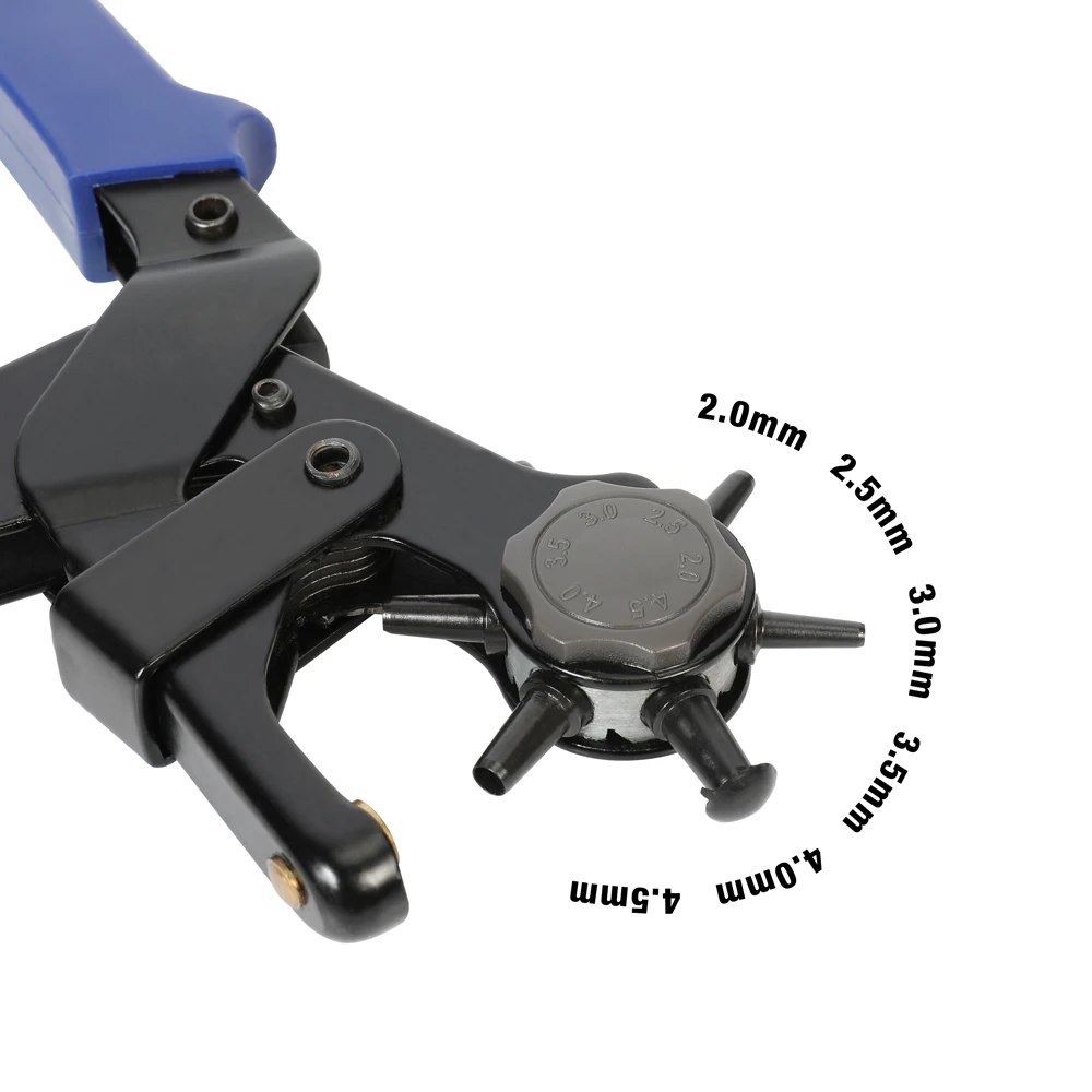 WORKPRO Heavy Duty Desktop Leather Hole Punch Set 6Size Rotary Belt Hole  Puncher