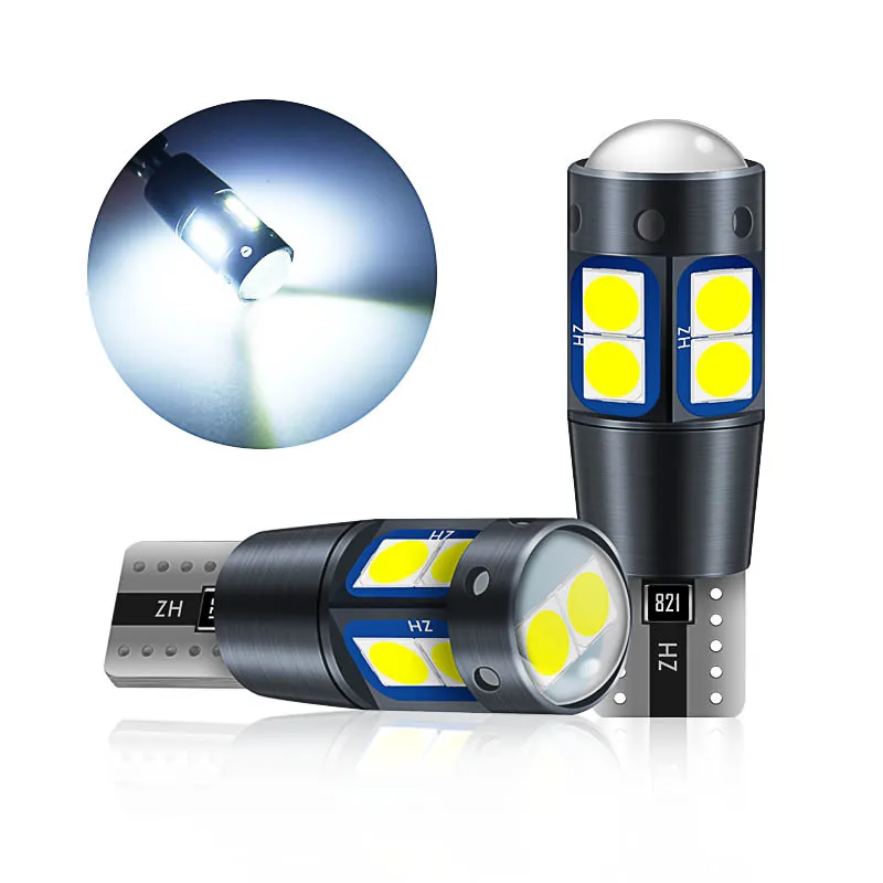 

2Pcs Car LED License Plate Lamp Super Bright T10 W5W 194 Daytime Running Light Yellow White Blue Red Purple Marker Reverse 12V