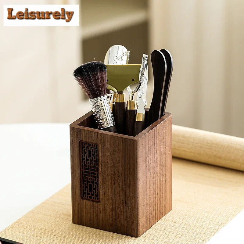 Walnut Wood Weapons Shelf Tea Six Gentlemen Ancient Tea Tool Set Household Teaware Utensils Chinese Tea Set Accessories Craft