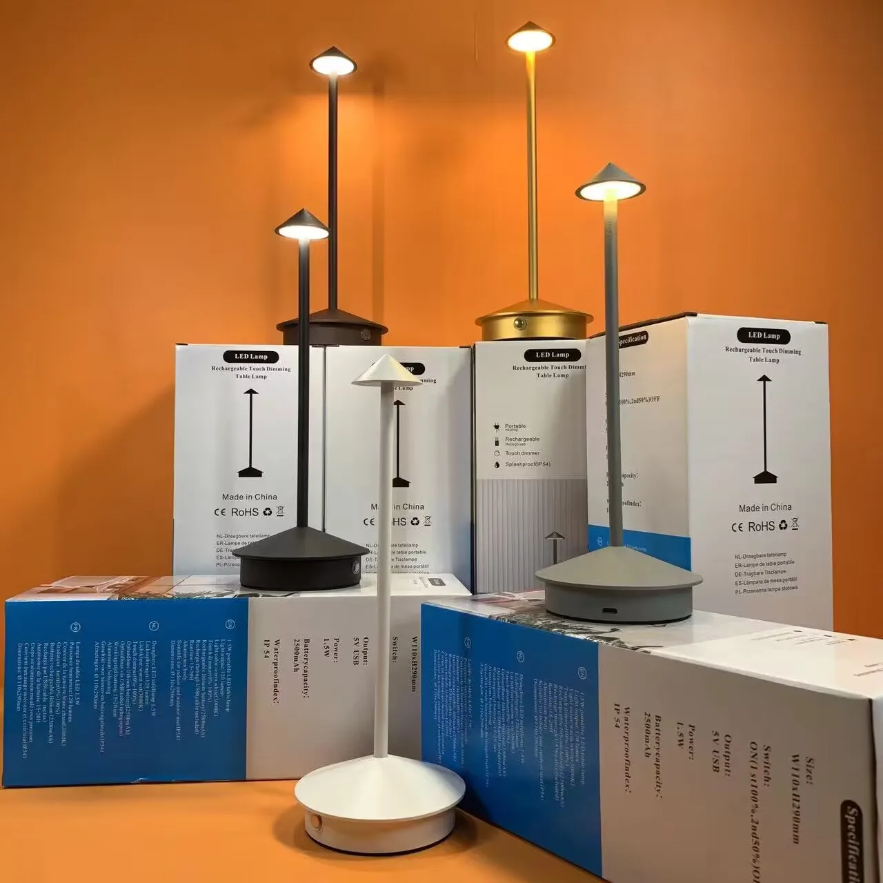 호텔 LED 충전식 테이블 램프, 식사 터치 바, 커피 피나 프로 테이블 램프, Lampada Da Tavolo 장식 램프