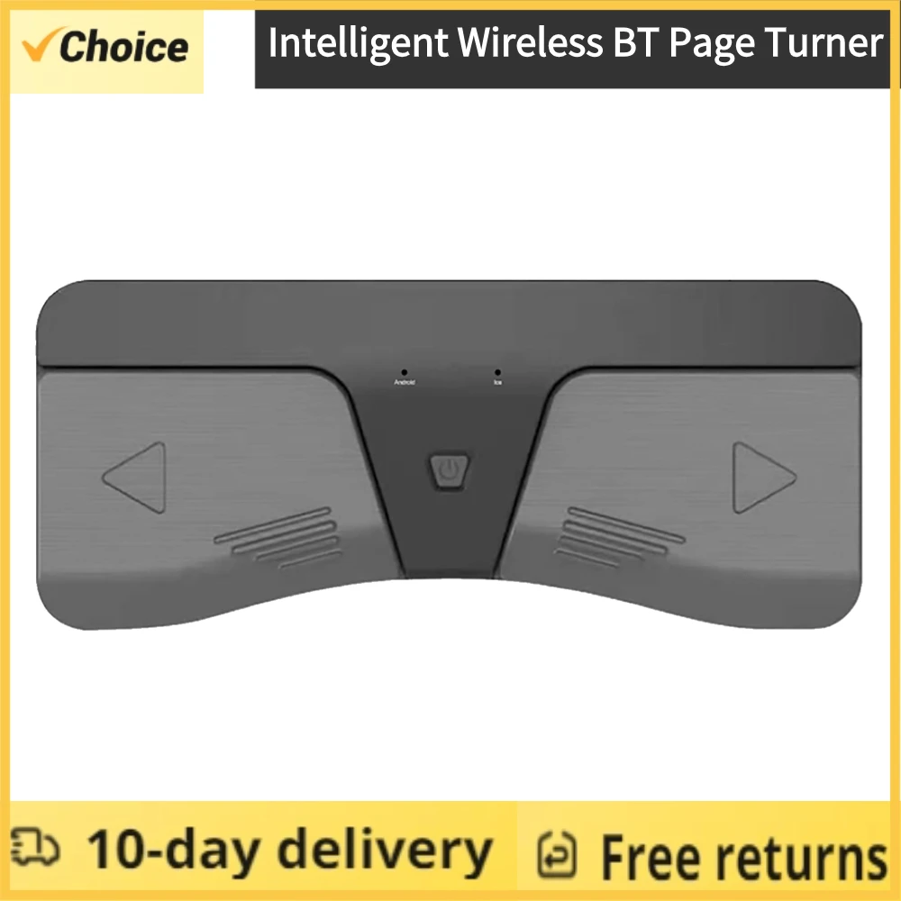 BT Page Turner Wireless Music Pedal for Guitar Violin Piano Rechargeable Part Electronic Music Sheet Flipping Musical Instrument