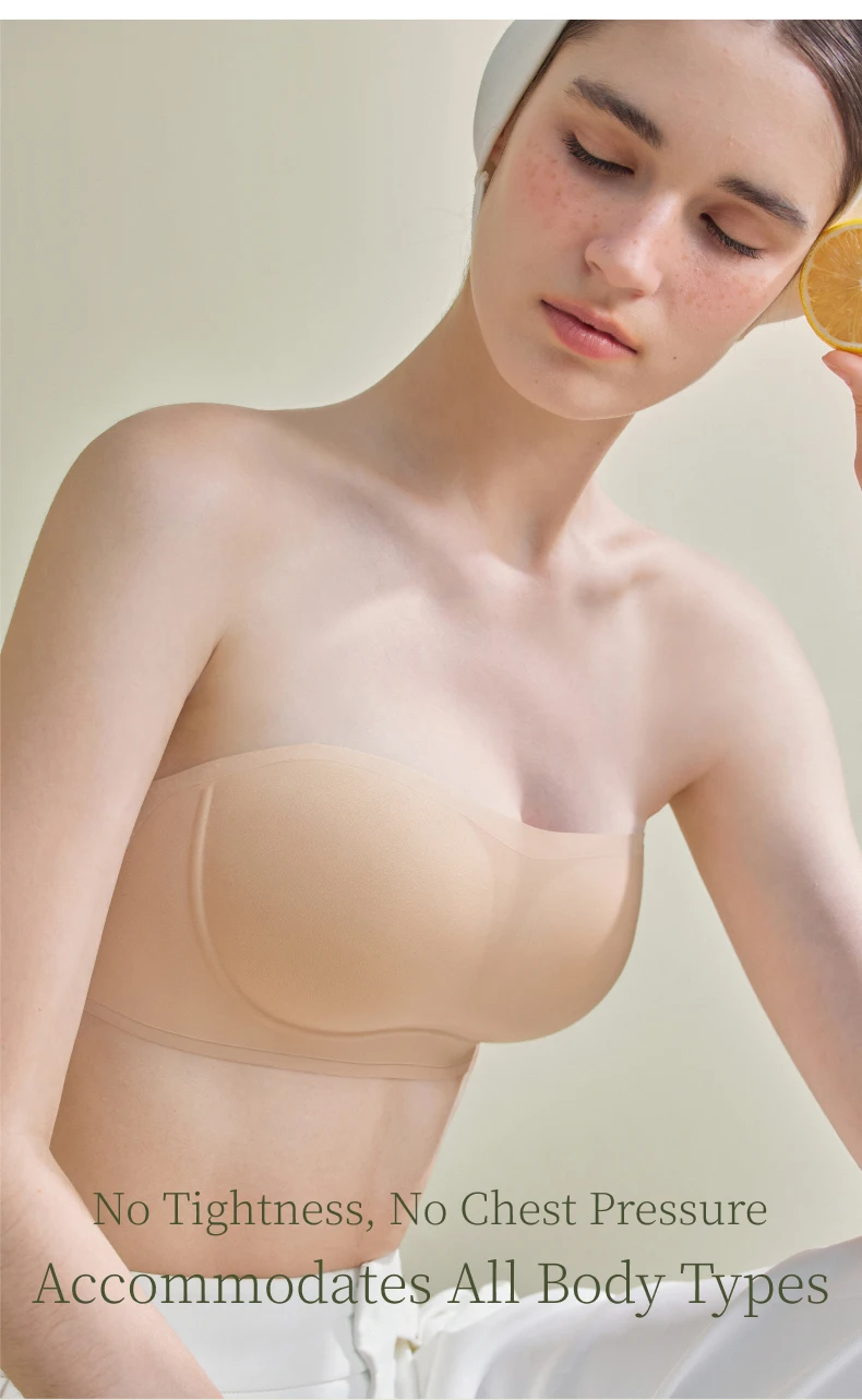 SUJIIN Strapless Bra for Women Wireless Invisible Seamless Push Up Summer Bralette Convertible Multiway Lift Bras Woman MX199