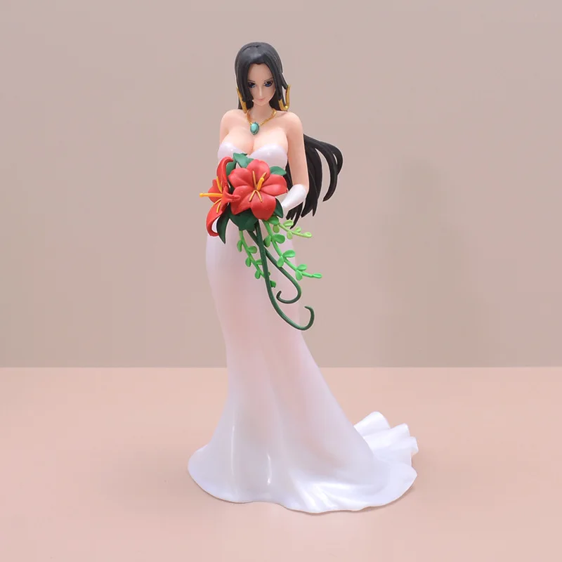 

23CM Anime One Piece Boa Hancock Wedding Dress Empress Pvc Action Figure Collectible Ornament Model Toys Birthday Gift Children