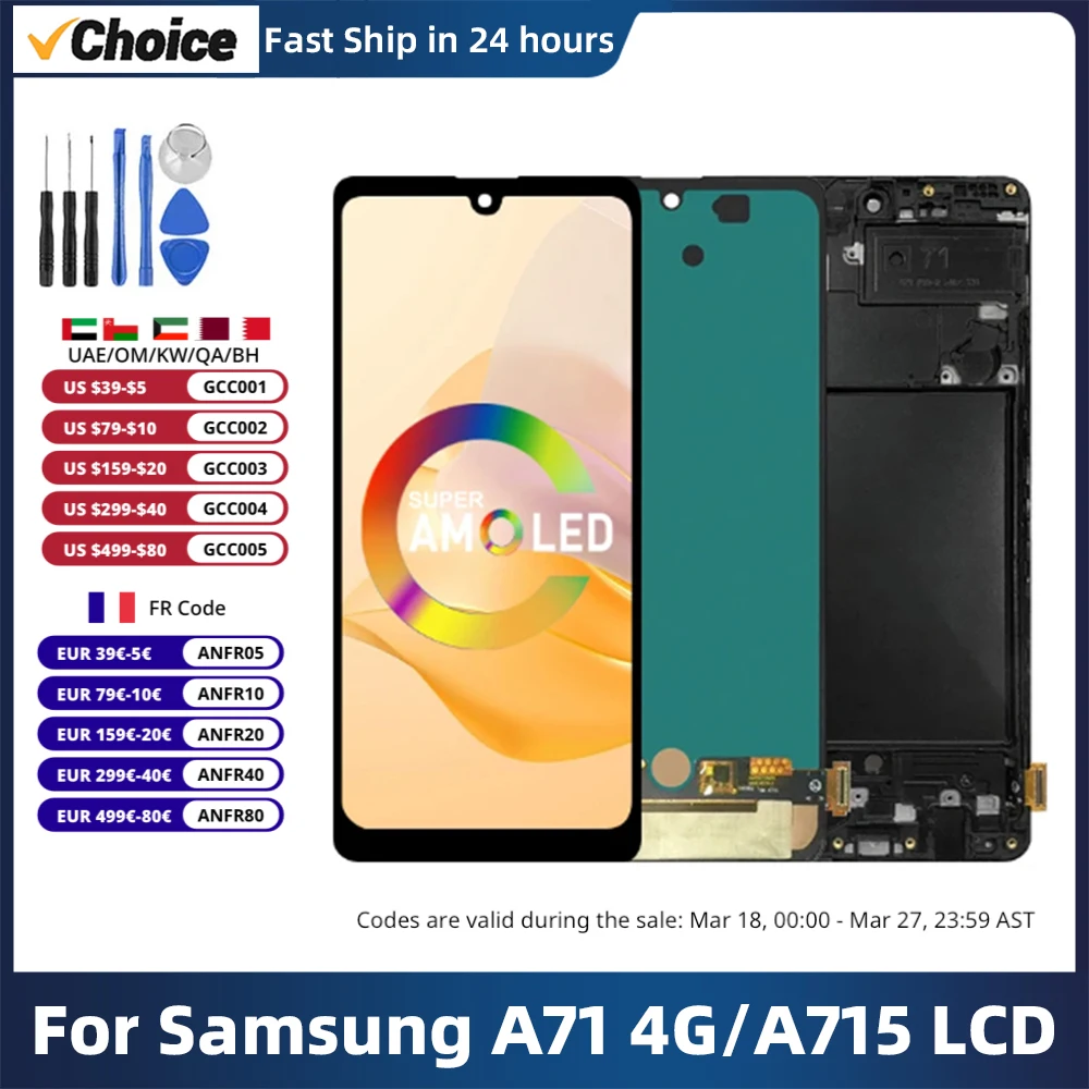 For-Samsung-Galaxy-A71-LCD-SM-A715F-Display-Touch-Screen-For-Samsung ...