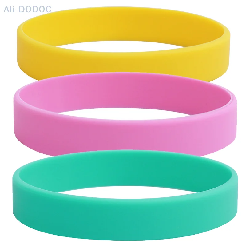 

1pc Silicone Rubber Wristband For Women Men Flexible Wrist Band Cuff Bracelet Sports Casual Bangle Dropshipping