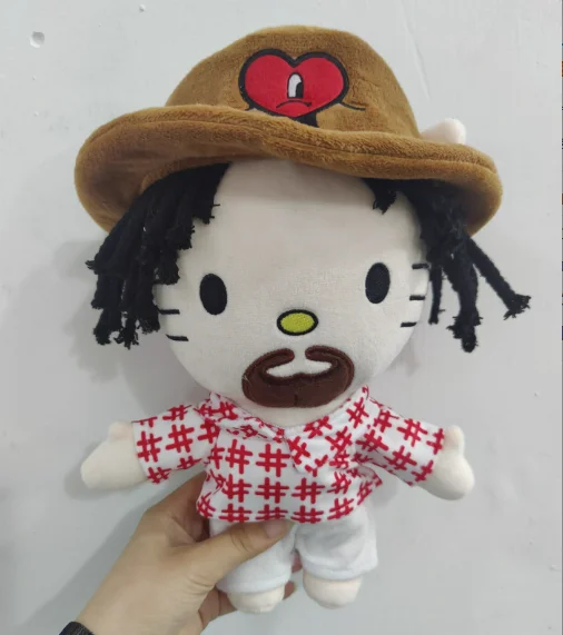 Miniso Hello Kitty Peluche Eminem Bad Bunny Anime Peluche Juguete Personalizado Peluche Suave Peluche Regalos Para Niños