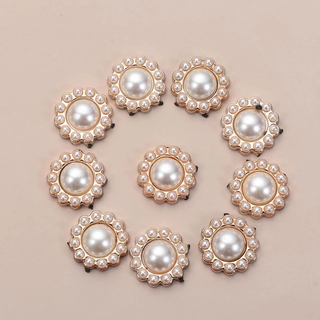 Rhinestone Buttons 10PCS Flower Decoration Clothes DIY Crafts Sewing  Accessories