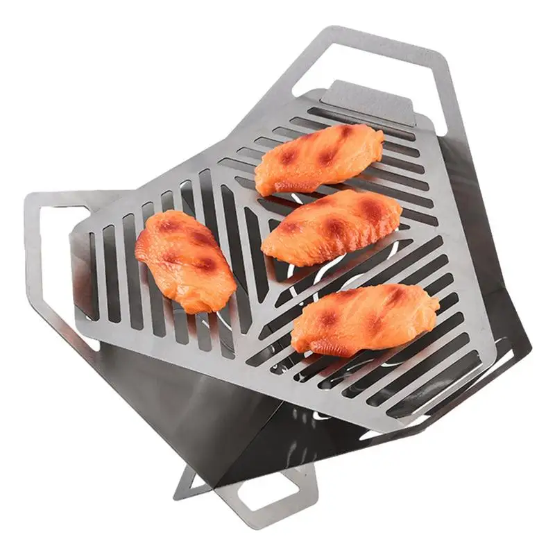 Mini Bbq Grill In Acciaio Inox Mini Bbq Grill Barbecue Rack Lotus Barbecue Grill Per Campeggio Picnic E Cucina All'Aperto
